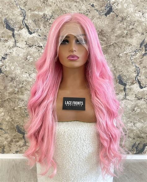 pink wig synthetic|pastel pink lace front wig.